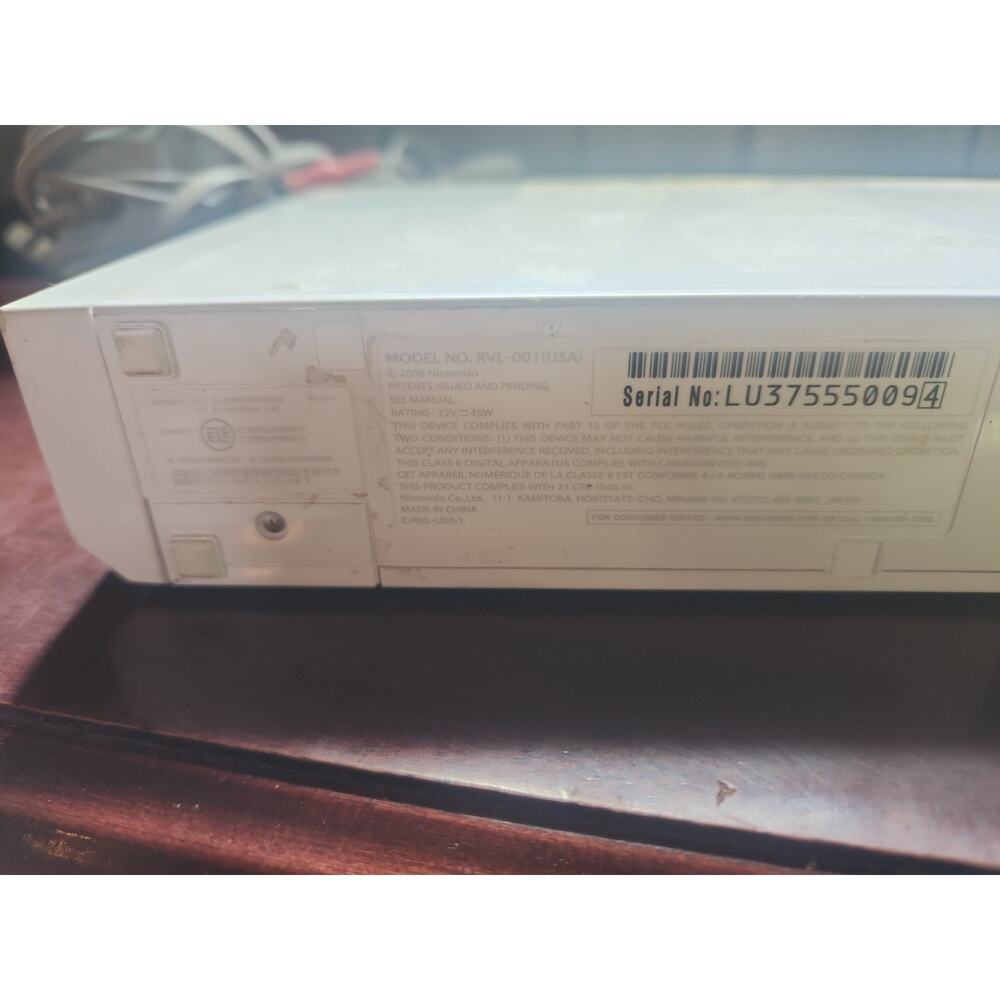 Nintendo Wii RVL-001 Home Console - With Av And Power Cords Untested See Desc - Picture 5 of 5